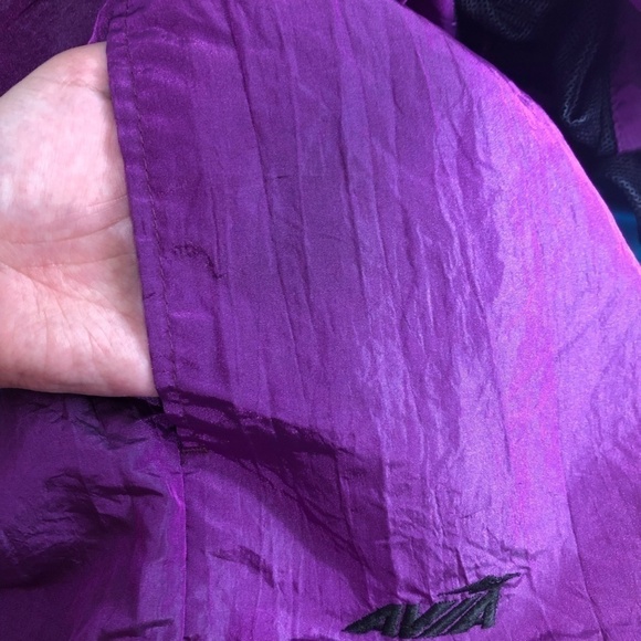 VINTAGE AVIA Windbreaker Jacket Women's Oversized Small Purple Long Lightweight - Picture 8 of 11